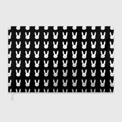 Флаг 3D Bunny pattern black