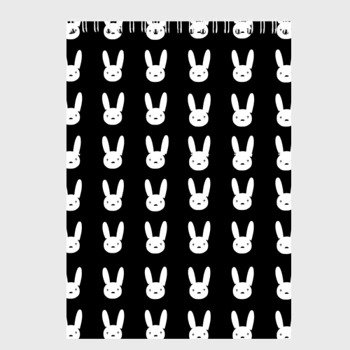 Скетчбук Bunny pattern black