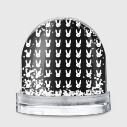 Игрушка Снежный шар Bunny pattern black
