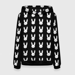 Женская толстовка 3D Bunny pattern black