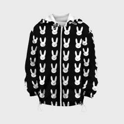 Детская куртка 3D Bunny pattern black