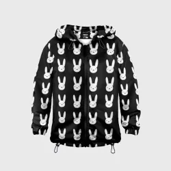 Детская ветровка 3D Bunny pattern black