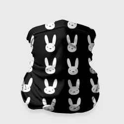 Бандана-труба 3D Bunny pattern black