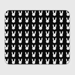 Прямоугольный коврик для мышки Bunny pattern black
