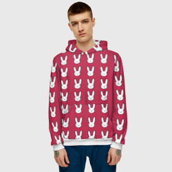 Мужская толстовка 3D Bunny Pattern red - фото 2