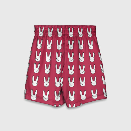 Детские спортивные шорты 3D Bunny Pattern red, цвет 3D печать - фото 2