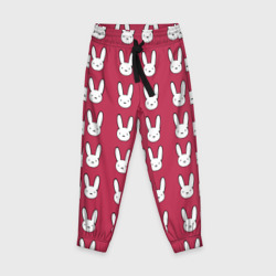 Детские брюки 3D Bunny Pattern red