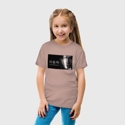Детская футболка хлопок Ли Дон Ук - Кумихо, цвет пыльно-розовый - фото 5