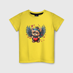 Детская футболка хлопок Пёсик ангел