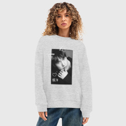 Женский свитшот oversize без начеса хлопок Котик Ян Ян - фото 2