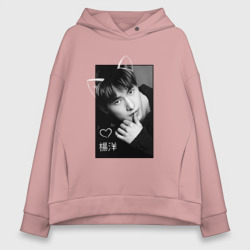 Женское худи Oversize хлопок Котик Ян Ян