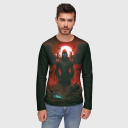 Мужской лонгслив 3D Крылатый демон - фото 2