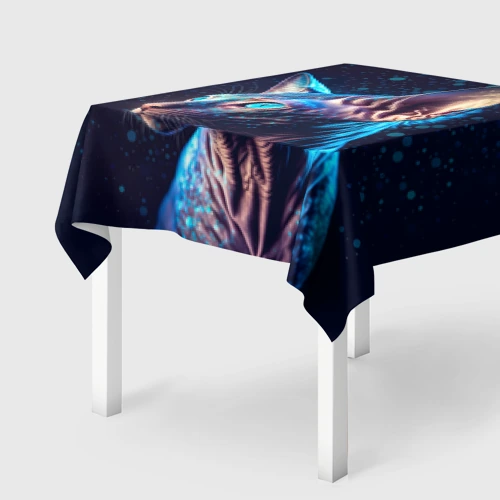 Скатерть 3D Кот сфинкс и искорки