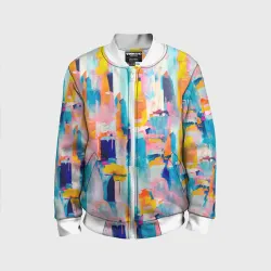 Детский бомбер 3D Живописные мазки краски