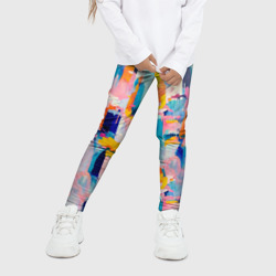 Детские леггинсы 3D Живописные мазки краски - фото 2