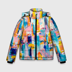 Зимняя куртка для мальчиков 3D Живописные мазки краски
