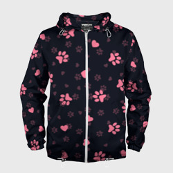 Мужская ветровка 3D Лапки котиков