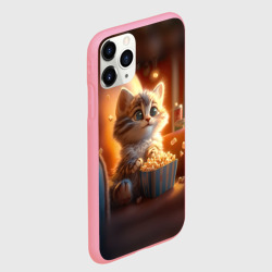 Чехол для iPhone 11 Pro Max матовый Котик с попкорном - фото 2