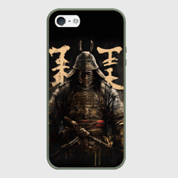Чехол для iPhone 5/5S матовый Самурай и надписи