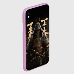 Чехол для iPhone XS Max матовый Самурай и надписи - фото 2
