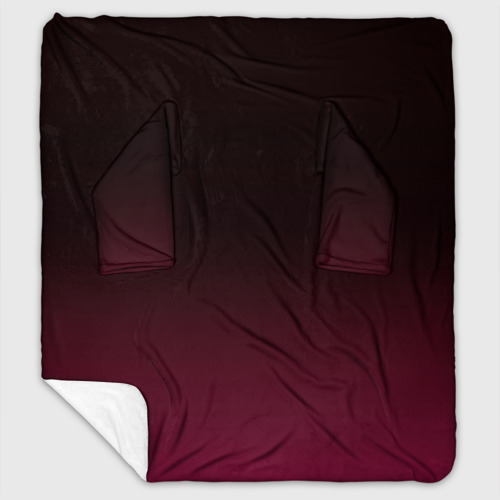 Плед с рукавами с принтом Темно-малиновый градиент, вид спереди #2