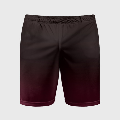 Мужские шорты спортивные Темно-малиновый градиент, цвет 3D печать