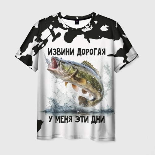 Мужская футболка 3D с принтом Щука мем, вид спереди #2