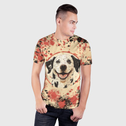 Мужская футболка 3D Slim Счастливая собака - фото 2