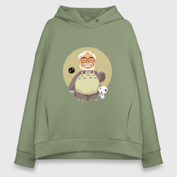 Женское худи Oversize хлопок Миядзаки в костюме Тоторо