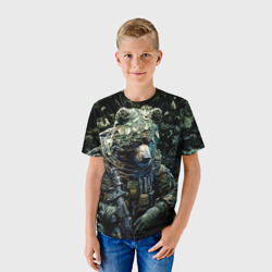 Детская футболка 3D Медведь снайпер в камуфляже - фото 2
