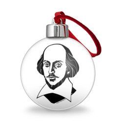 William Shakespeare – Ёлочный шар с принтом купить