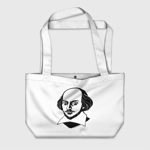 Пляжная сумка 3D Портрет Шекспира