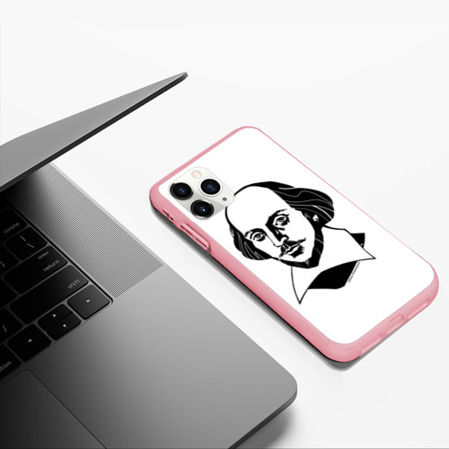 Чехол для iPhone 11 Pro Max матовый с принтом Портрет Шекспира, фото #5