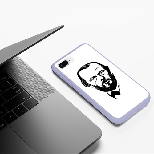 Чехол для iPhone 7Plus/8 Plus матовый Писатель Федор Достоевский, цвет светло-сиреневый - фото 5