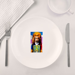 Набор: тарелка + кружка Сальвадор Дали в образе льва - нейросеть - фото 2