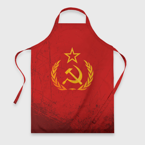 Фартук 3D СССР серп и молот красный фон