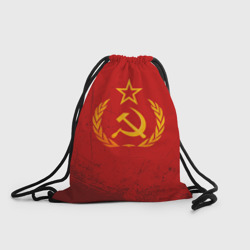 Рюкзак-мешок 3D СССР серп и молот красный фон