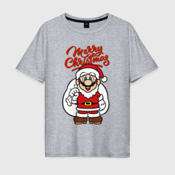 Мужская футболка хлопок Oversize Christmas Mario