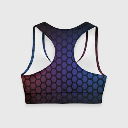 Женский спортивный топ 3D Abstract hexagon fon, цвет 3D печать - фото 2