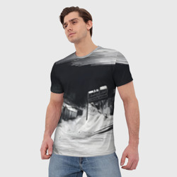 Мужская футболка 3D Черно-белое настроение - фото 2