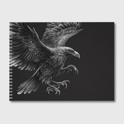 Альбом для рисования Черно-белый ворон