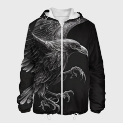 Мужская куртка 3D Черно-белый ворон
