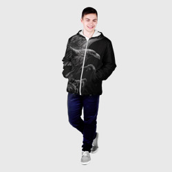 Мужская куртка 3D Черно-белый ворон - фото 2