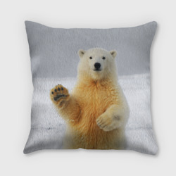 Подушка 3D Белый медведь приветствует