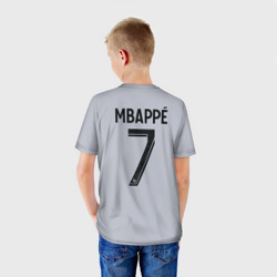 Детская футболка 3D Килиан Мбаппе форма ПСЖ 22-23 гостевая - фото 2