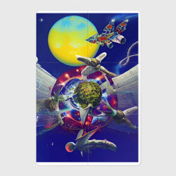 Магнитный плакат 2Х3 Космос - фантастика - нейросеть