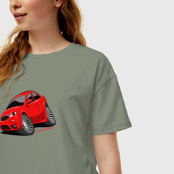 Женская футболка хлопок Oversize Машинка Ford Mondeo - фото 2