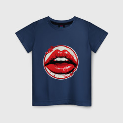 Детская футболка хлопок Губы в поцелуе