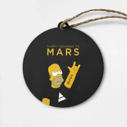 Деревянная игрушка круг 30 Seconds to Mars Гомер Симпсон рокер