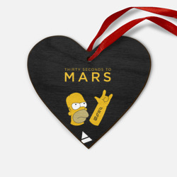Деревянная игрушка Сердце 30 Seconds to Mars Гомер Симпсон рокер